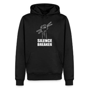 Batterie, Tambour, Musique, Instrument - Sweat à capuche Premium bio Homme - noir - Devant - Nico (187cm)