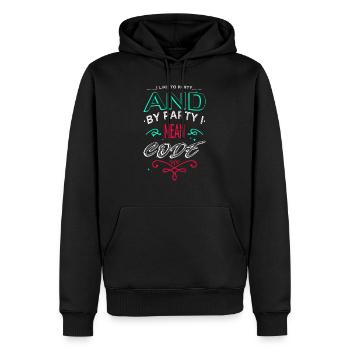 Idée de cadeau Happy Dads Favorite Joke PC Déclaration - Sweat à capuche Premium bio Homme - noir - Devant - Nico (187cm)