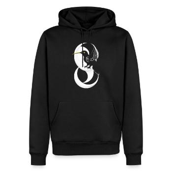 Colibri - Sweat à capuche Premium bio Homme - noir - Devant - Nico (187cm)
