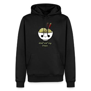 ramen - Sweat à capuche Premium bio Homme - noir - Devant - Nico (187cm)
