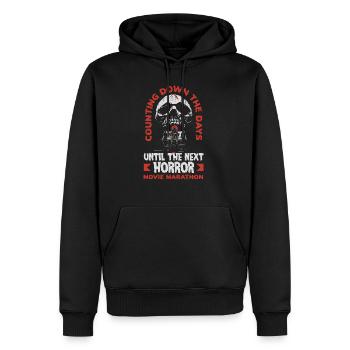 Counting down the days until the next horror - Männer Premium Bio Hoodie - Schwarz - Vorne - Nico (187cm)