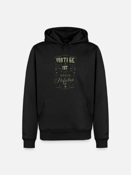 1971 vintage retro 70s legends are born birthday - Men’s Premium Organic Hoodie - black