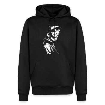 Cyclist - Men’s Premium Organic Hoodie - black - Front - Nico (187cm)