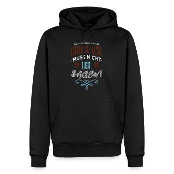 bester lieben weihnachten humor familienurlaub - Männer Premium Bio Hoodie - Schwarz - Vorne - Nico (187cm)