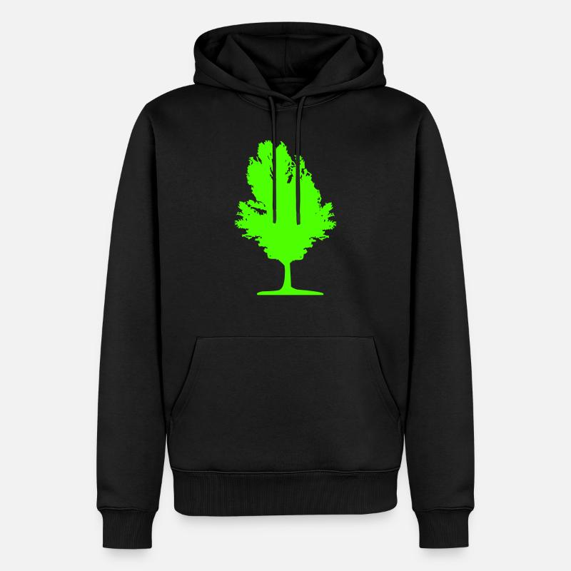 baum 01 - Männer Premium Bio Hoodie - Schwarz