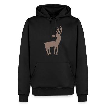 Rentier Weihnachten Christmas Geschenk - Männer Premium Bio Hoodie - Schwarz - Vorne - Nico (187cm)