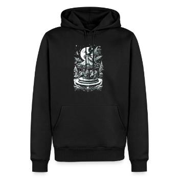 Mythical Holiday Carousel Fantasy Creature - Männer Premium Bio Hoodie - Schwarz - Vorne - Nico (187cm)