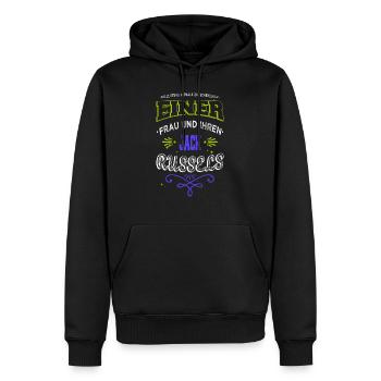 humor spaß lieblingshund bachhund lustig windhund - Männer Premium Bio Hoodie - Schwarz - Vorne - Nico (187cm)