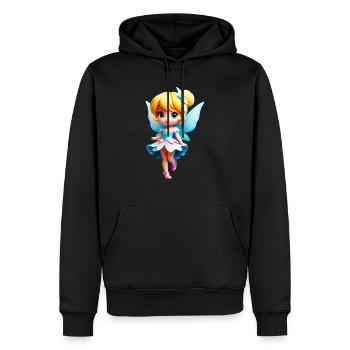 Petite Fée 1 - Sweat à capuche Premium bio Homme - noir - Devant - Nico (187cm)