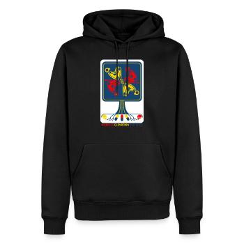 tree cyber clones - Men’s Premium Organic Hoodie - black - Front - Nico (187cm)
