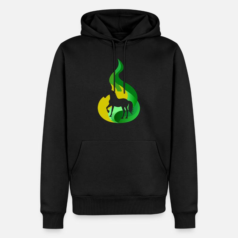 Chevaux Cheval - Sweat à capuche Premium bio Homme - noir