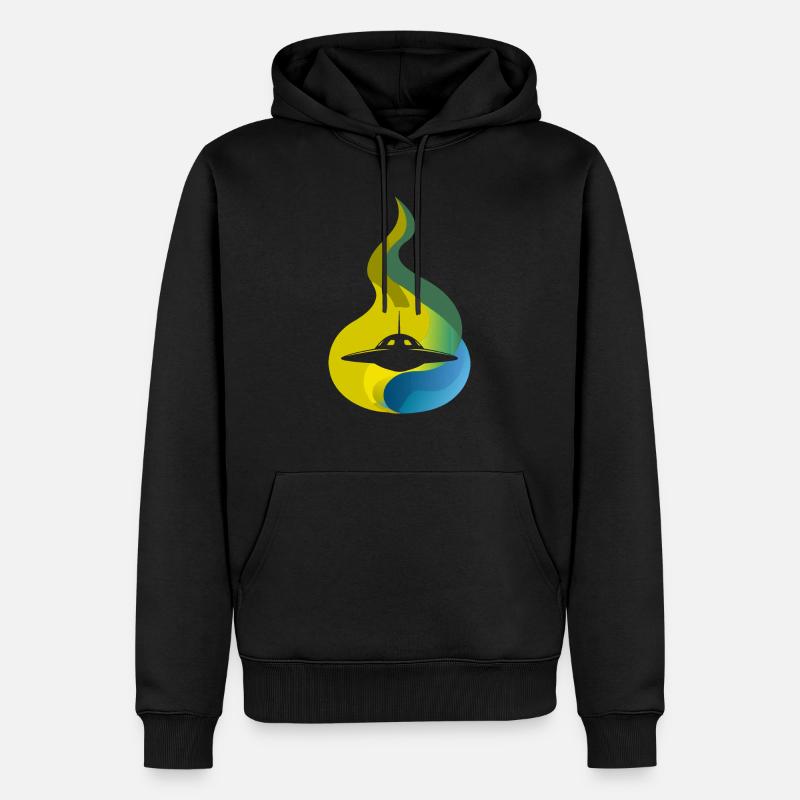 Raumschiff Weltraum Mars - Männer Premium Bio Hoodie - Schwarz