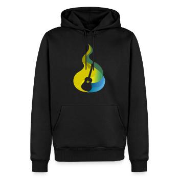Gitarre Elektrogitarre Bassist - Männer Premium Bio Hoodie - Schwarz - Vorne - Nico (187cm)