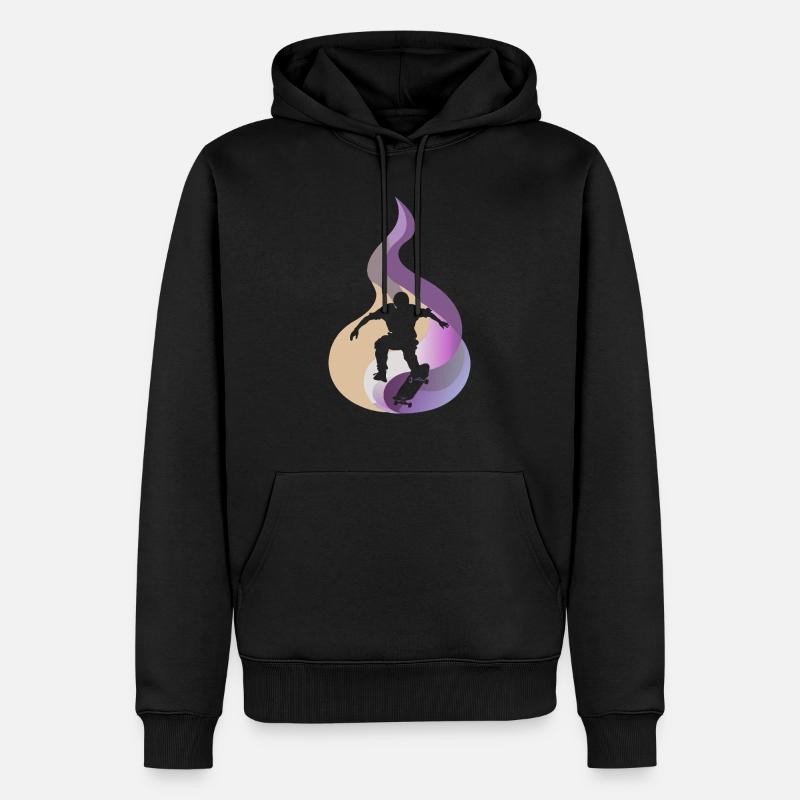Patinage Longboard - Sweat à capuche Premium bio Homme - noir