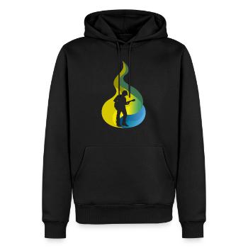 Gitarrist Hardrock Heavy - Männer Premium Bio Hoodie - Schwarz - Vorne - Nico (187cm)