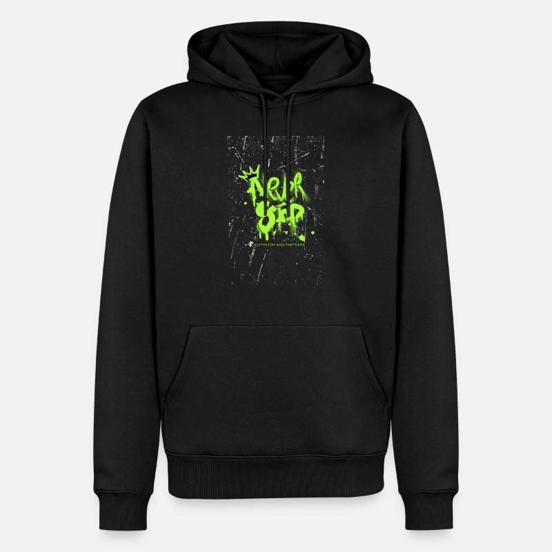 FRANCAIS NEVER - Sweat à capuche Premium bio Homme - noir