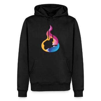Electric Guitar Heavy Basser - Men’s Premium Organic Hoodie - black - Front - Nico (187cm)