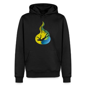 Nageurs Snorkeling Brasse - Sweat à capuche Premium bio Homme - noir - Devant - Nico (187cm)
