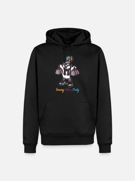 Serving Haters Daily - Männer Premium Bio Hoodie - Schwarz