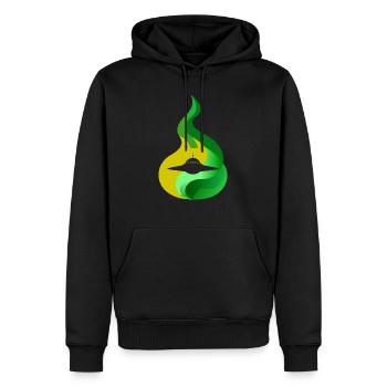 Spaceship Rocket Saucer - Men’s Premium Organic Hoodie - black - Front - Nico (187cm)