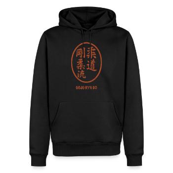 Goju Ryu Karate Stempel - Männer Premium Bio Hoodie - Schwarz - Vorne - Nico (187cm)