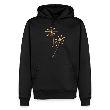 Flower umbel - Men’s Premium Organic Hoodie - black - Front - Nico (187cm)