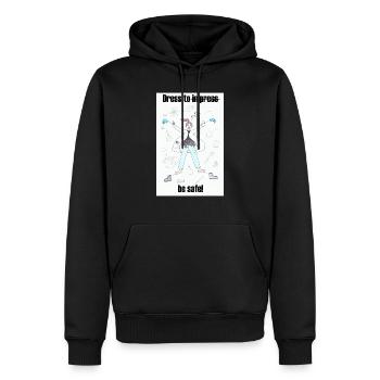 Wie man sich im Labor kleiden sollte - Männer Premium Bio Hoodie - Schwarz - Vorne - Nico (187cm)