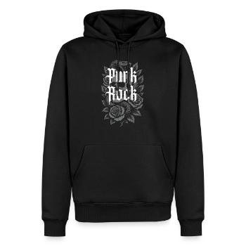 Conception de logo punk rock avec serpent - Sweat à capuche Premium bio Homme - noir - Devant - Nico (187cm)