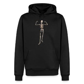 skeleton bone man - Men’s Premium Organic Hoodie - black - Front - Nico (187cm)