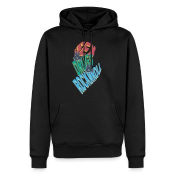 Sex And Drugs And RockNRoll - Männer Premium Bio Hoodie - Schwarz - Vorne - Nico (187cm)