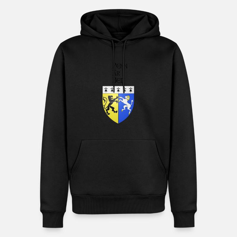 blason penn ar bed - Sweat à capuche Premium bio Homme - noir