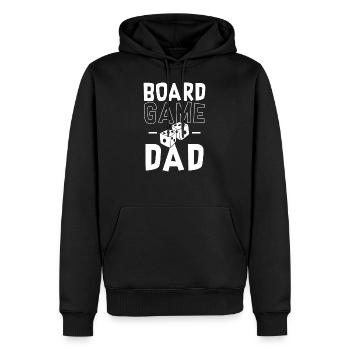Jeu de société papa - fan de jeux de société papa - Sweat à capuche Premium bio Homme - noir - Devant - Nico (187cm)
