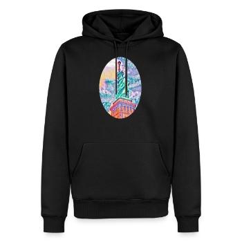Freiheitsstatue, New York, USA - Männer Premium Bio Hoodie - Schwarz - Vorne - Nico (187cm)