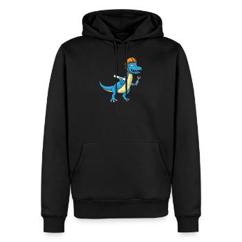 Dino Engineer Technician Tool Gift - Men’s Premium Organic Hoodie - black - Front - Nico (187cm)