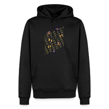 Schmetterlinge, Freude, Leichtigkeit - Männer Premium Bio Hoodie - Schwarz - Vorne - Nico (187cm)