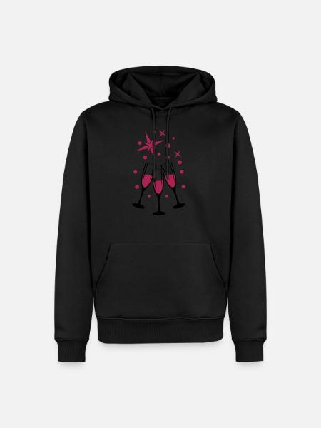 glass - Men’s Premium Organic Hoodie - black