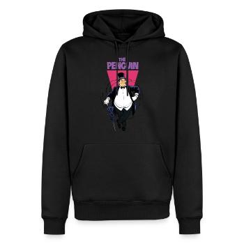 DC Comics Batman Le Pingouin The Penguin - Sweat à capuche Premium bio Homme - noir - Devant - Nico (187cm)