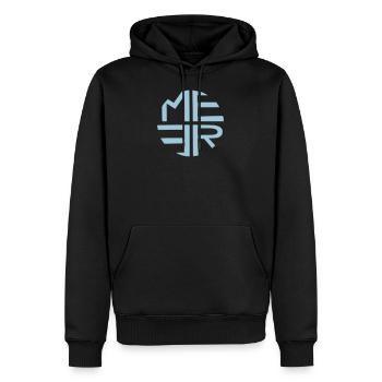 Meer türkis - Männer Premium Bio Hoodie - Schwarz - Vorne - Nico (187cm)