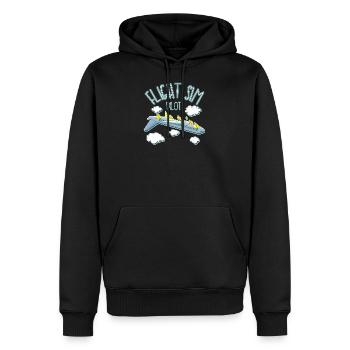Flight Sim Pilot - Sweat à capuche Premium bio Homme - noir - Devant - Nico (187cm)