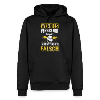Strom Elektriker Elektrik - Männer Premium Bio Hoodie - Schwarz - Vorne - Nico (187cm)