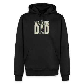The walking Dad Vater Geschenkidee Vatertag - Männer Premium Bio Hoodie - Schwarz - Vorne - Nico (187cm)