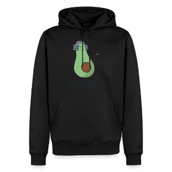 Advocado avocat vegan cadeau - Sweat à capuche Premium bio Homme - noir - Devant - Nico (187cm)