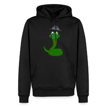 Schlange - Männer Premium Bio Hoodie - Schwarz - Vorne - Nico (187cm)
