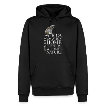 Afrika Lemur Affe Geschenk Kinder - Männer Premium Bio Hoodie - Schwarz - Vorne - Nico (187cm)