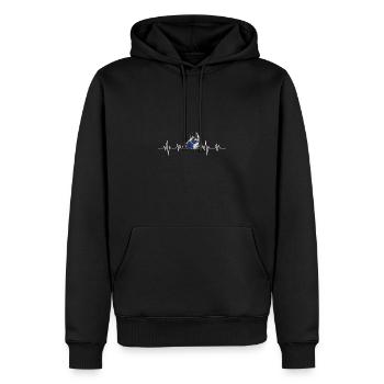 Jiu Jitsu Filles BJJ Arts Martiaux Arts Martiaux - Sweat à capuche Premium bio Homme - noir - Devant - Nico (187cm)