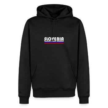 Slowenische Flagge Slowenien Balkan Reise - Männer Premium Bio Hoodie - Schwarz - Vorne - Nico (187cm)