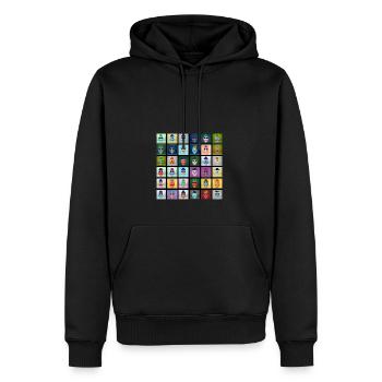 Quacksalber Mageddon NFT - Männer Premium Bio Hoodie - Schwarz - Vorne - Nico (187cm)