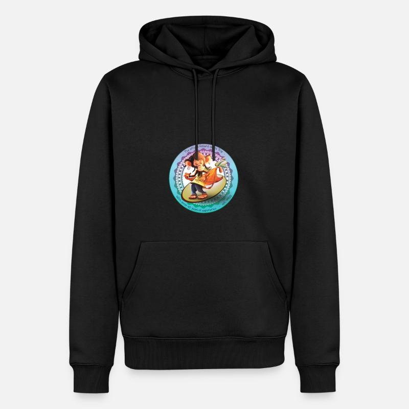Roli MonkeyDance 02 - Männer Premium Bio Hoodie - Schwarz