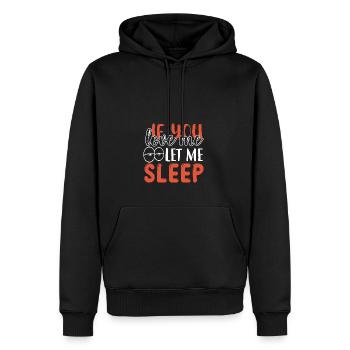 Ich brauch bloß mehr schlaf Ich muss mehr schlafen - Männer Premium Bio Hoodie - Schwarz - Vorne - Nico (187cm)