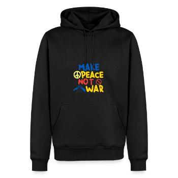 Paix Amour Paix Symbole pour l’Amour Paix - Sweat à capuche Premium bio Homme - noir - Devant - Nico (187cm)